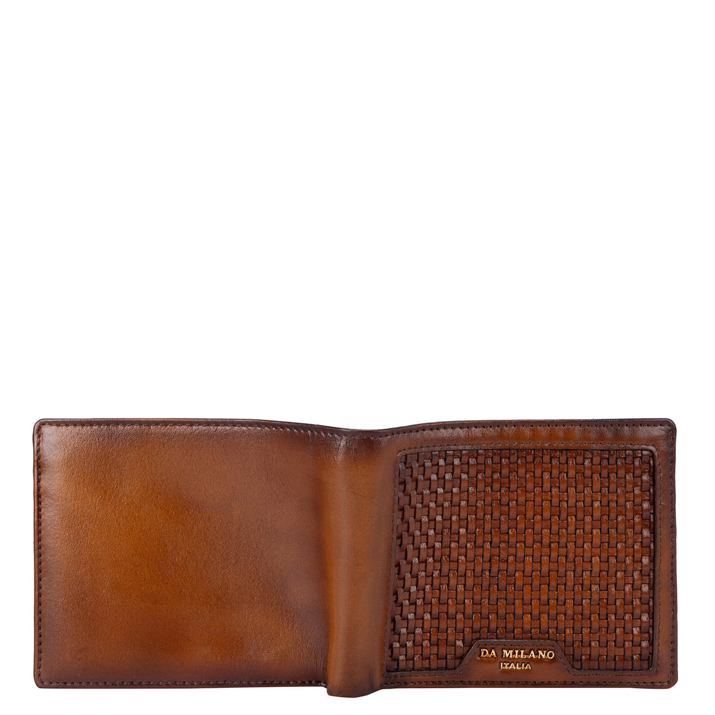Cognac Mat Plain Leather Mens Wallet & Belt Gift Set