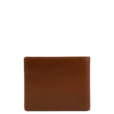 Cognac Plain Leather Mens Wallet & Belt Gift Set