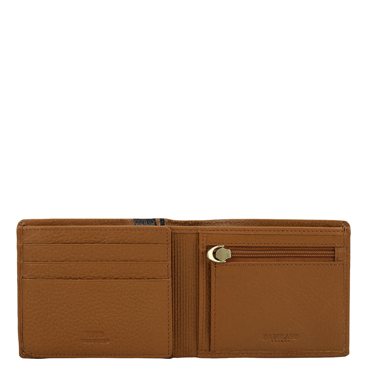 Cognac Wax Leather Mens Wallet & Belt Gift Set