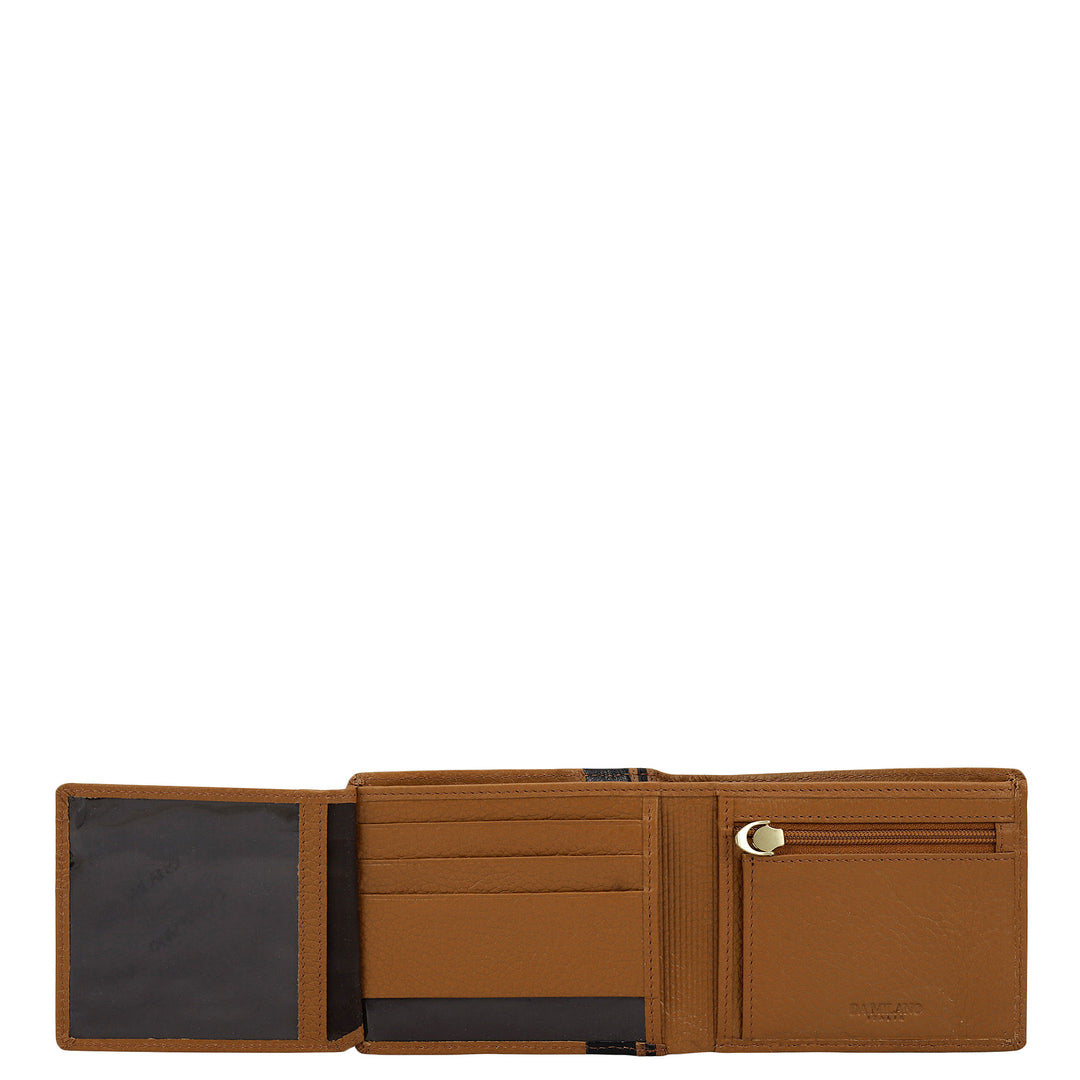 Cognac Wax Leather Mens Wallet & Belt Gift Set
