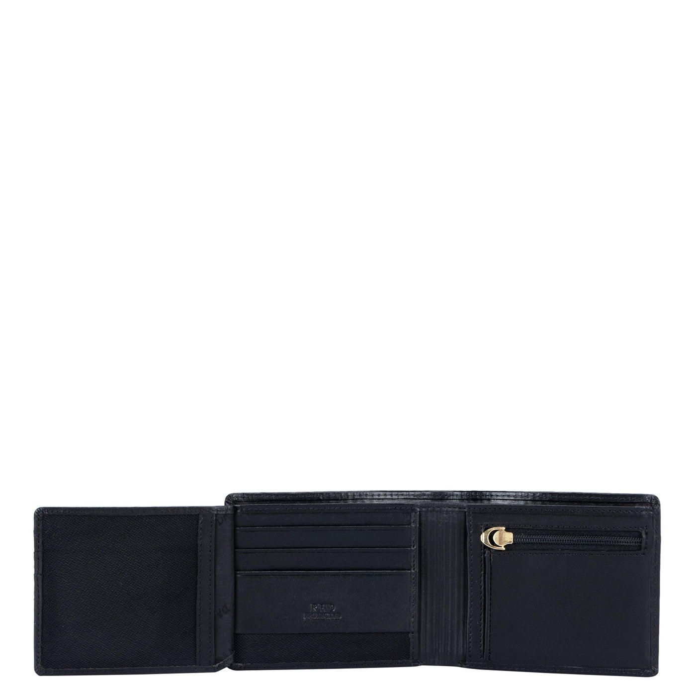 Black Mat Emboss Leather Mens Wallet & Belt Gift Set