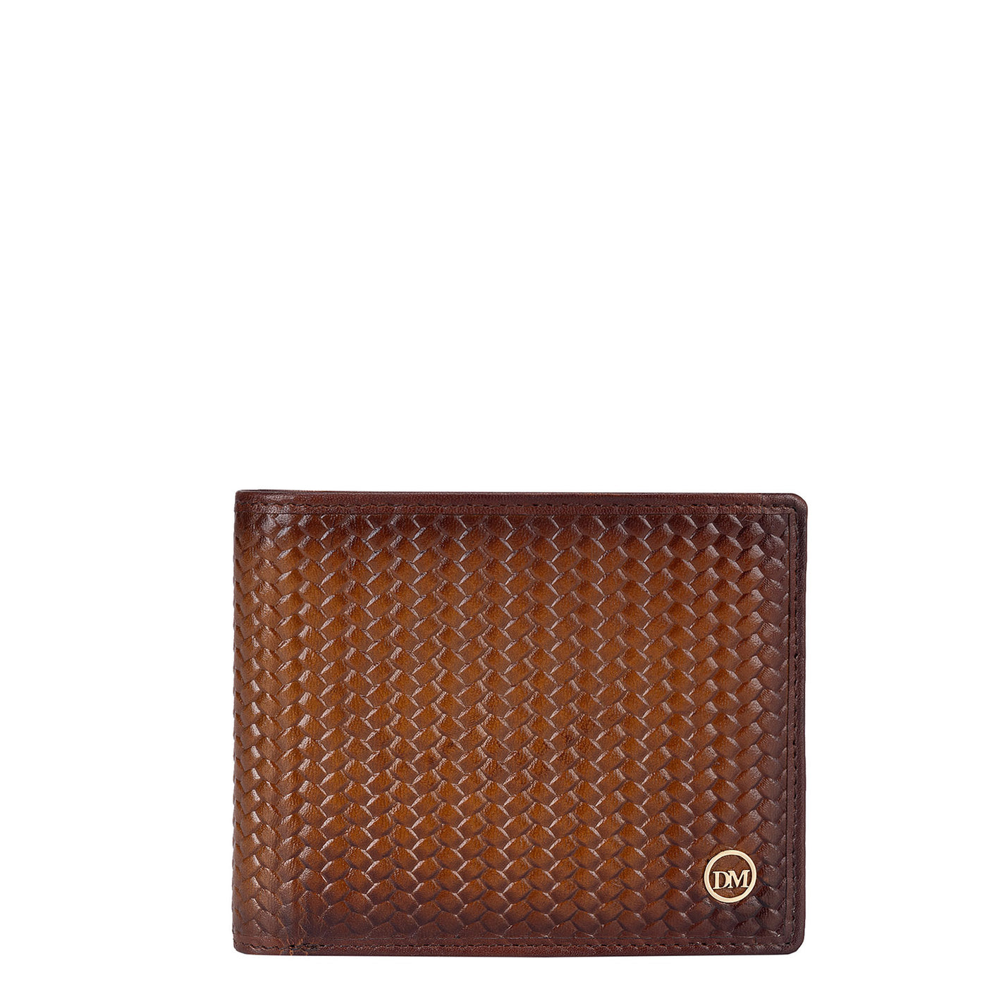 Cognac Mat Emboss Leather Mens Wallet & Belt Gift Set