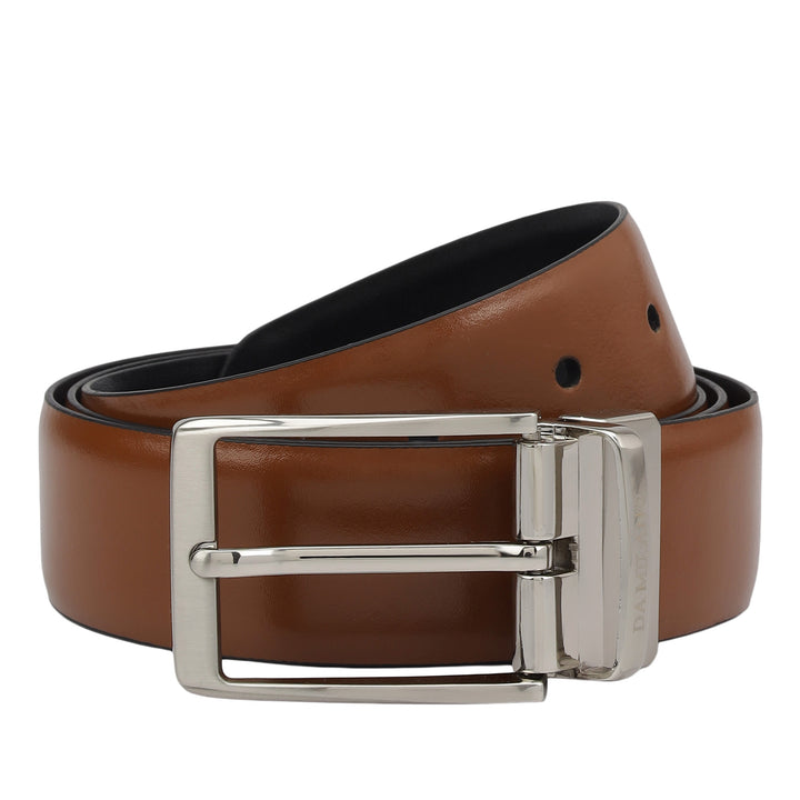 Cognac Plain Leather Mens Wallet & Belt Gift Set