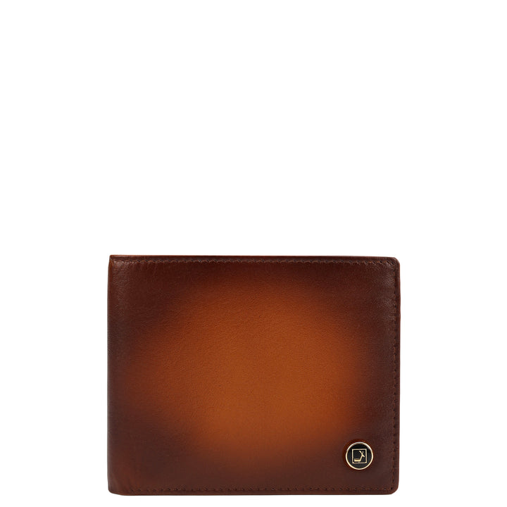 Cognac Plain Leather Mens Wallet & Belt Gift Set