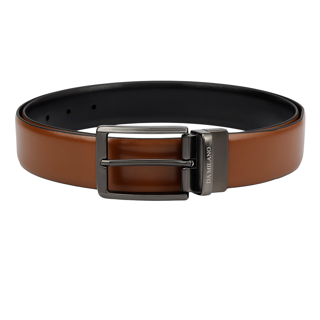 Cognac Plain Leather Mens Wallet & Belt Gift Set