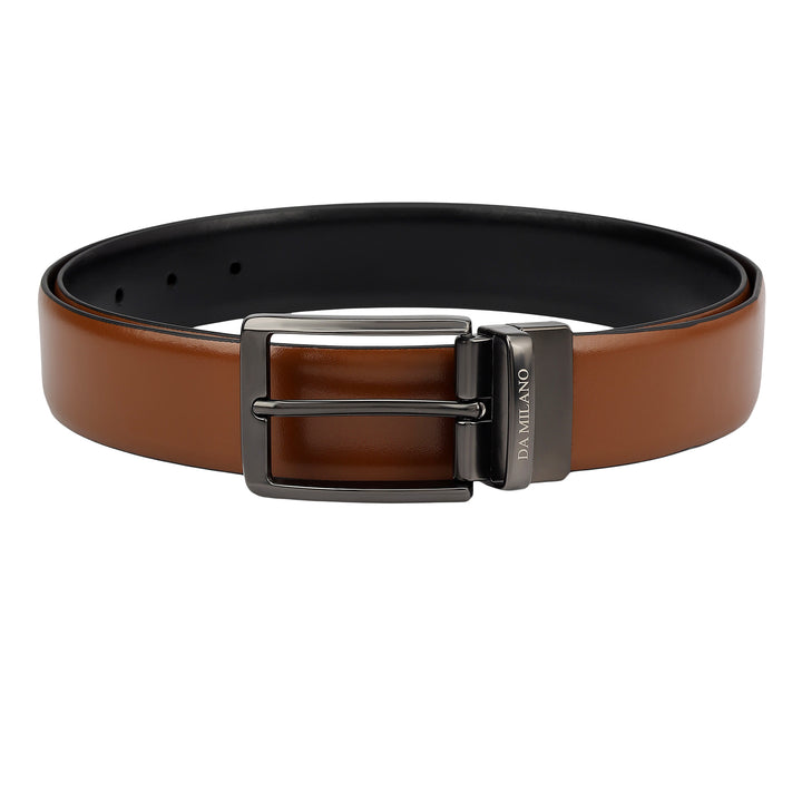 Cognac Plain Leather Mens Wallet & Belt Gift Set