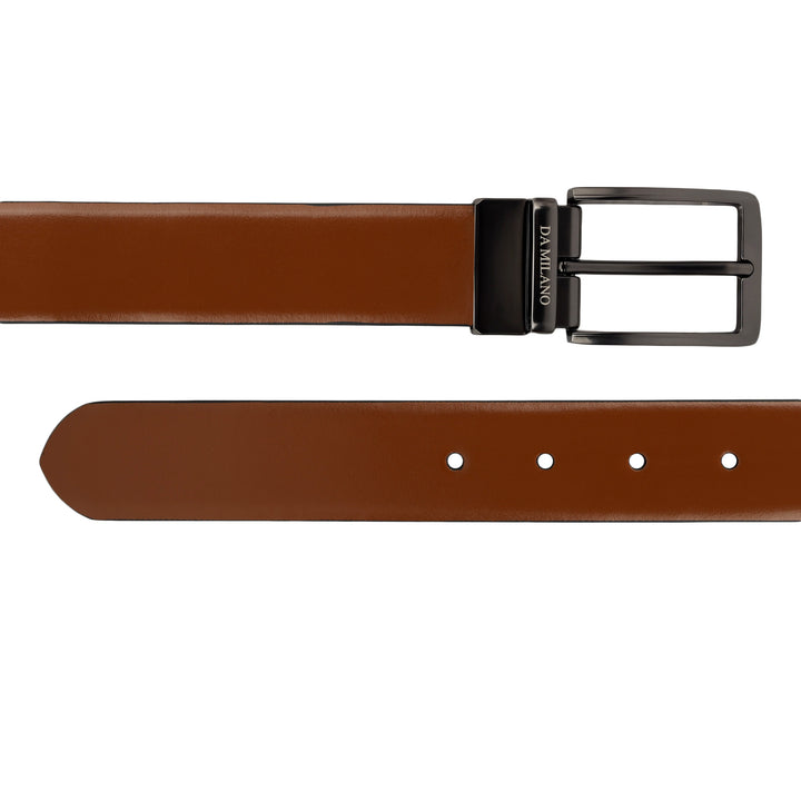 Cognac Plain Leather Mens Wallet & Belt Gift Set