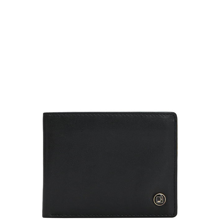 Black & Cognac Plain Leather Mens Wallet & Belt Gift Set