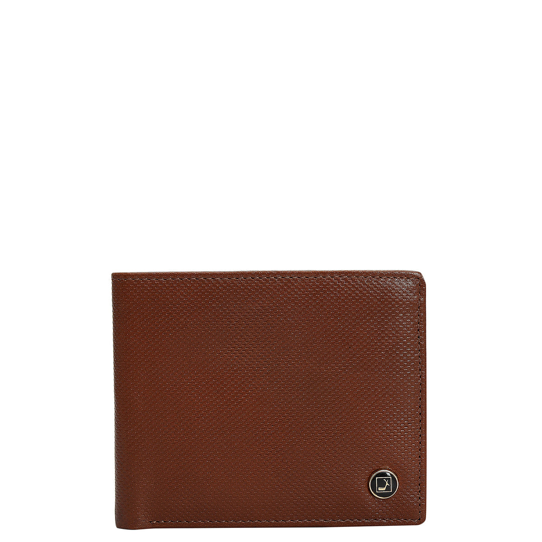 Cognac Fish Leather Mens Wallet & Belt Gift Set