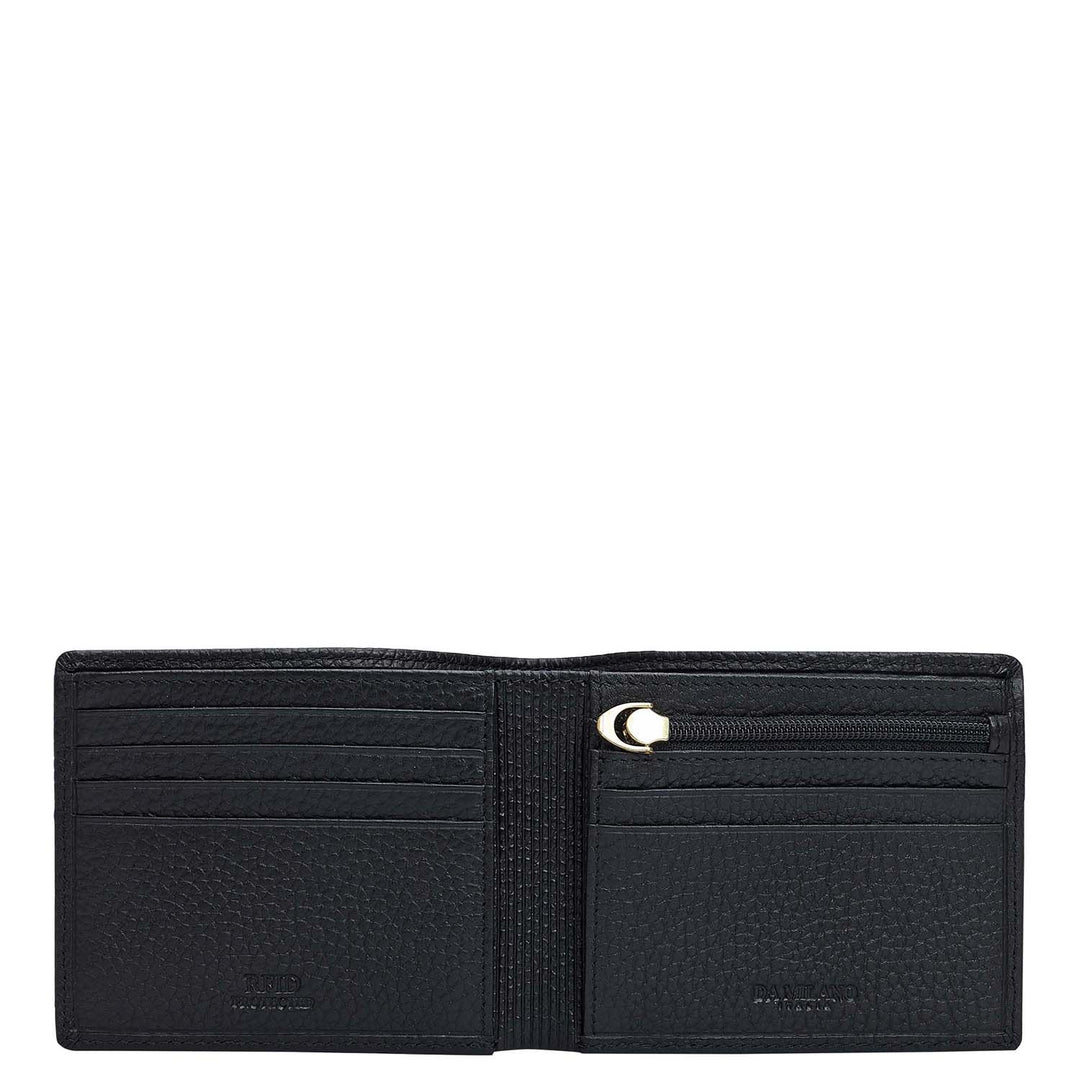 Brown & Black Wax Leather Mens Wallet & Belt Gift Set