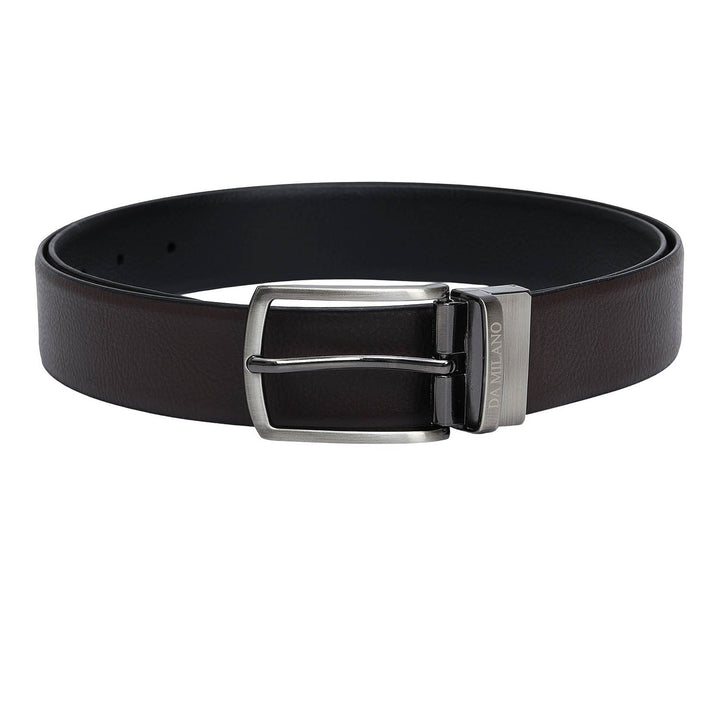 Brown & Black Wax Leather Mens Wallet & Belt Gift Set