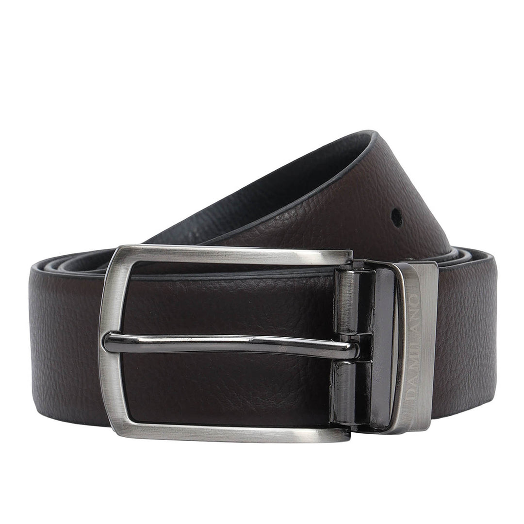 Brown & Black Wax Leather Mens Wallet & Belt Gift Set