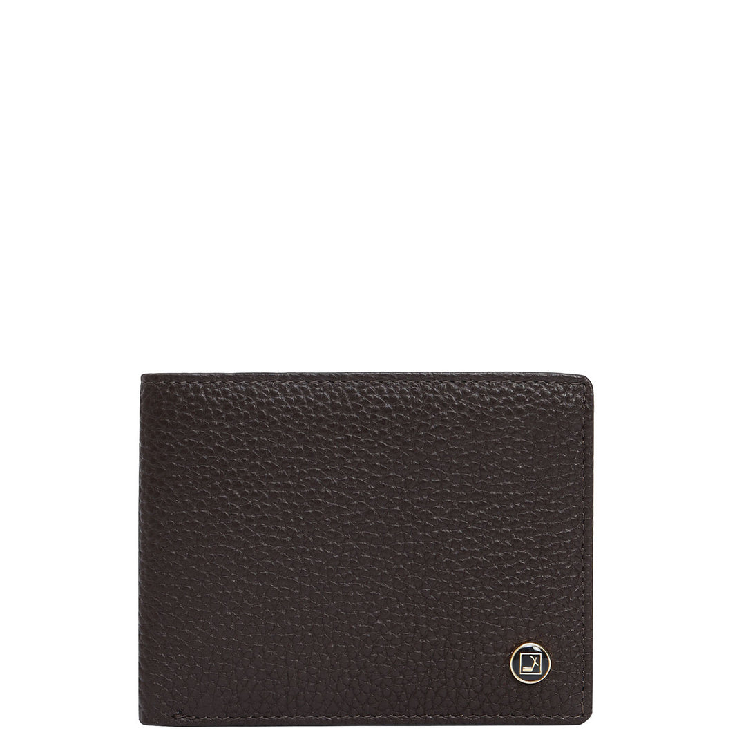 Brown & Black Wax Leather Mens Wallet & Belt Gift Set