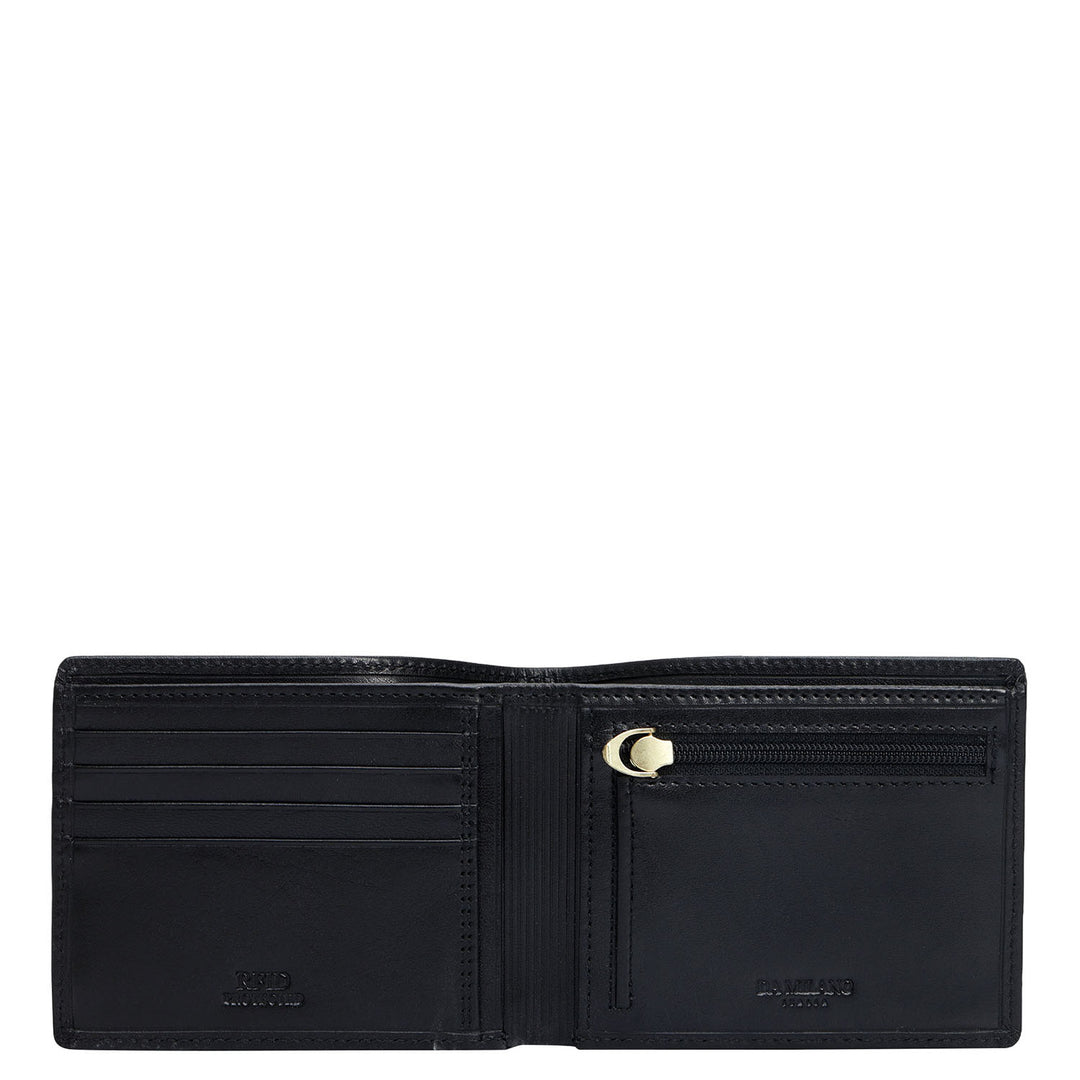 Brown& Black Plain Leather Mens Wallet & Belt Gift Set