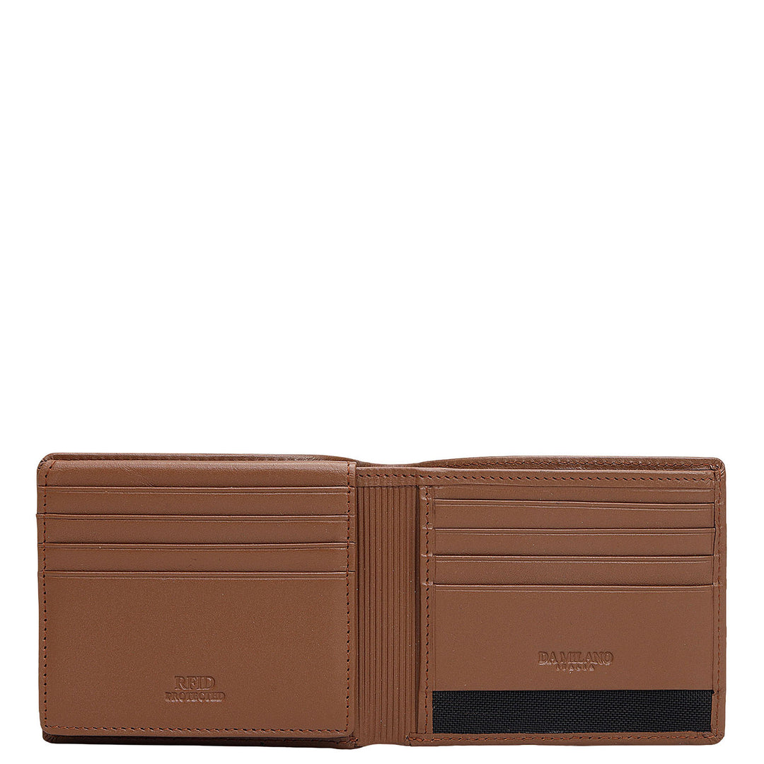 Black & Cognac Plain Leather Mens Wallet & Belt Gift Set