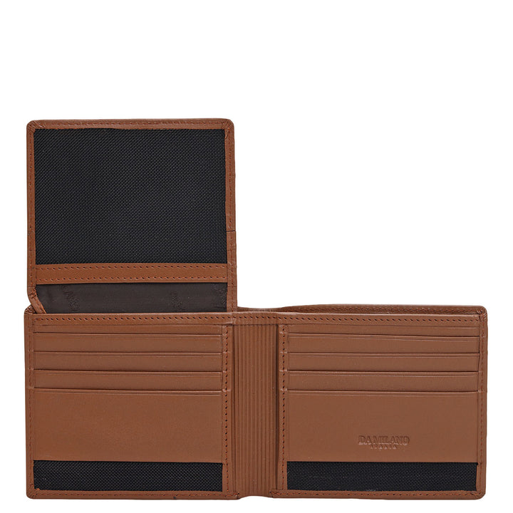 Black & Cognac Plain Leather Mens Wallet & Belt Gift Set