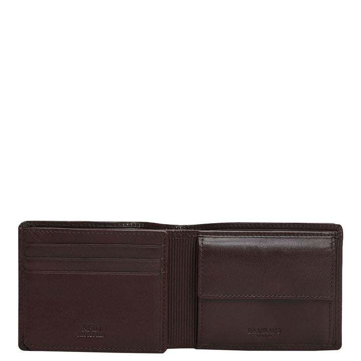 Black & Brown Plain Leather Mens Wallet & Belt Gift Set