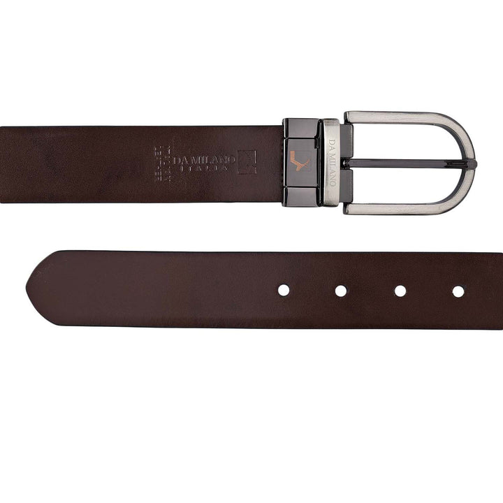 Black & Brown Plain Leather Mens Wallet & Belt Gift Set