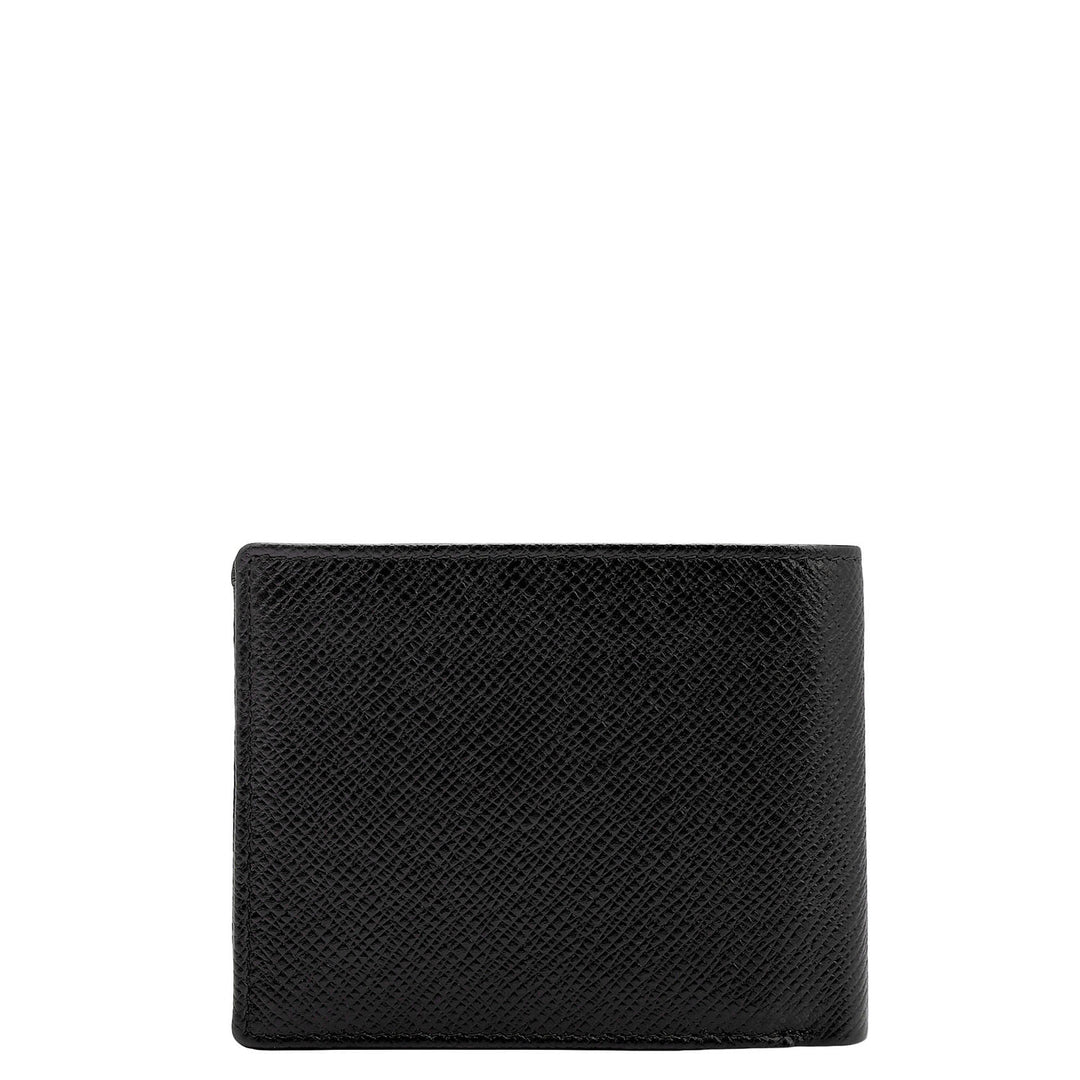 Black Saffiano Franzy Leather Mens Wallet & Belt Gift Set