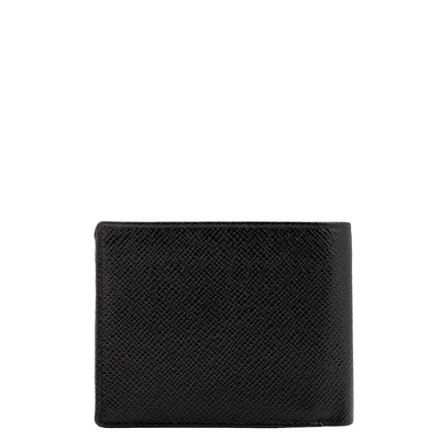 Black Saffiano Franzy Leather Mens Wallet & Belt Gift Set