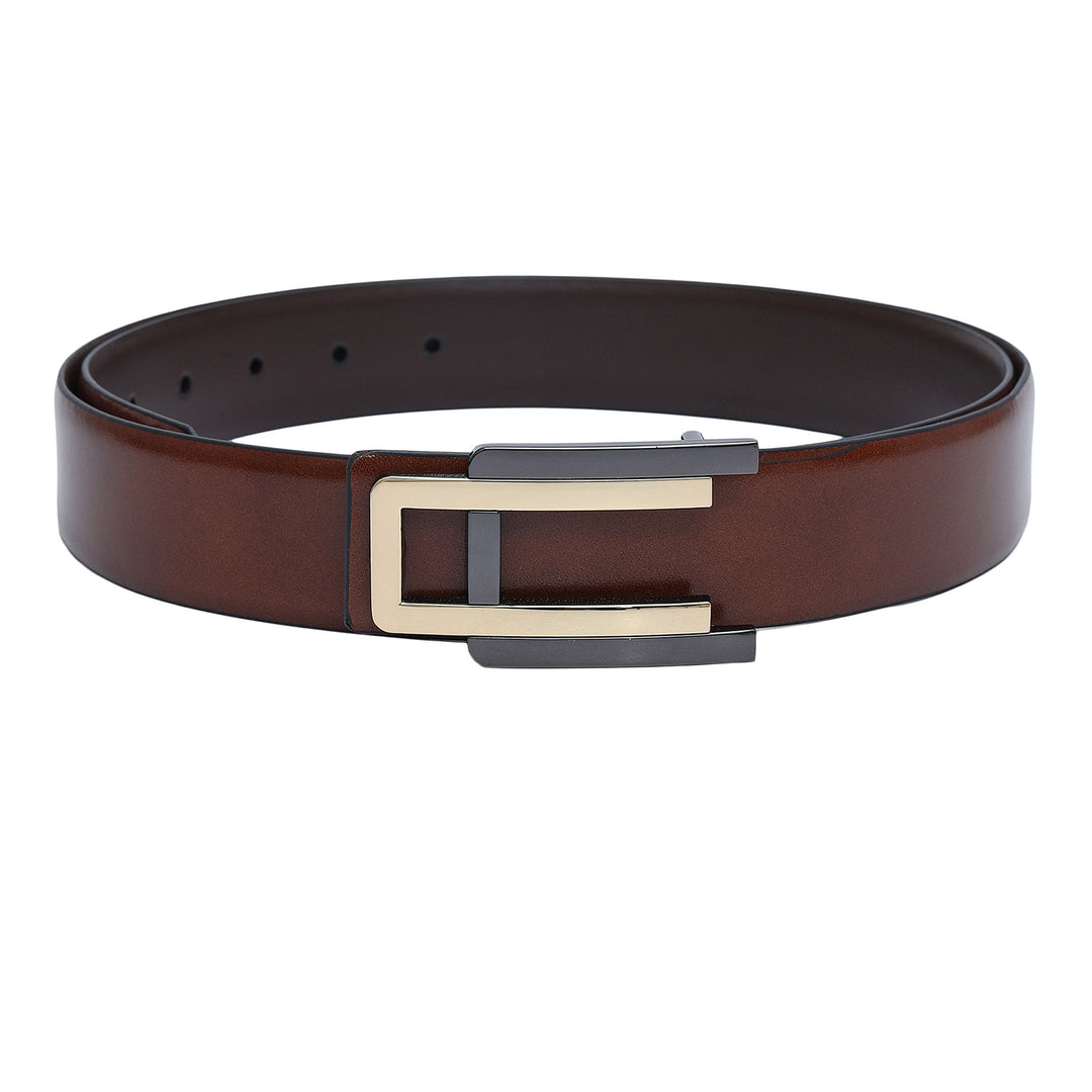 Cognac Plain Leather Mens Wallet & Belt Gift Set