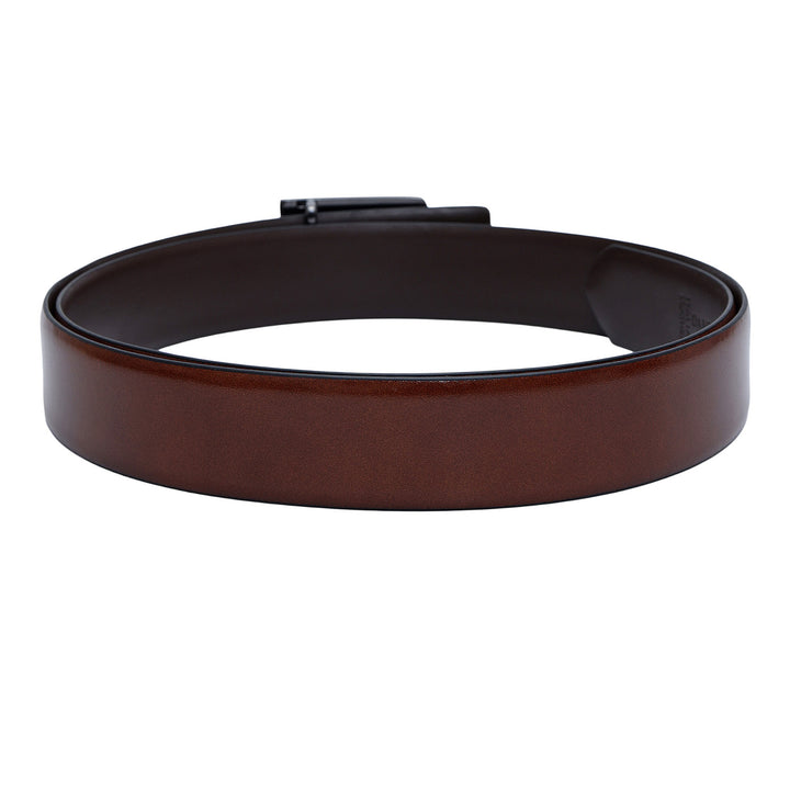 Cognac Plain Leather Mens Wallet & Belt Gift Set