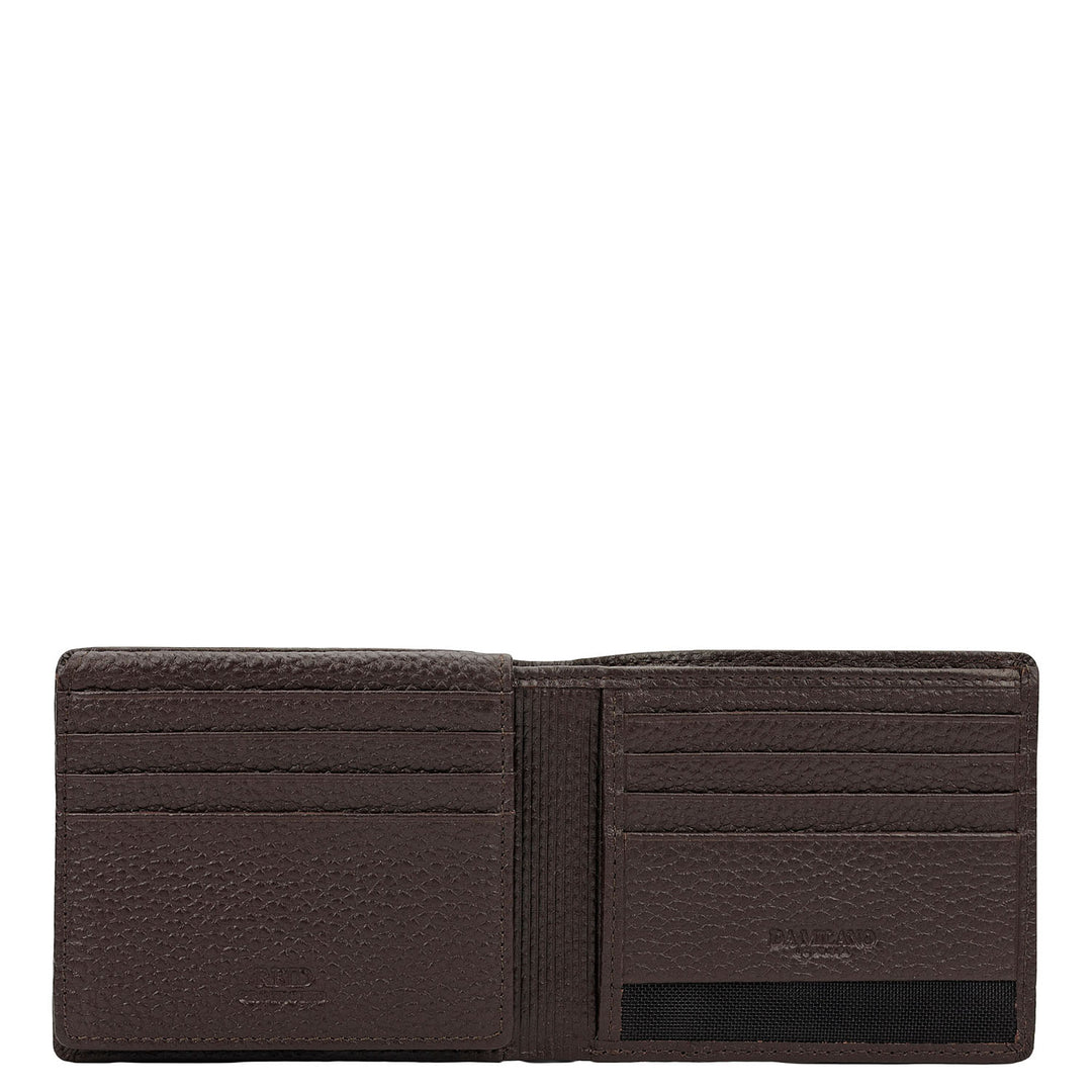 Chocolate & Black Leather Mens Wallet & Belt Gift Set
