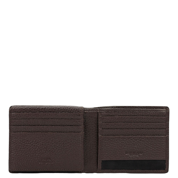 Chocolate & Black Leather Mens Wallet & Belt Gift Set
