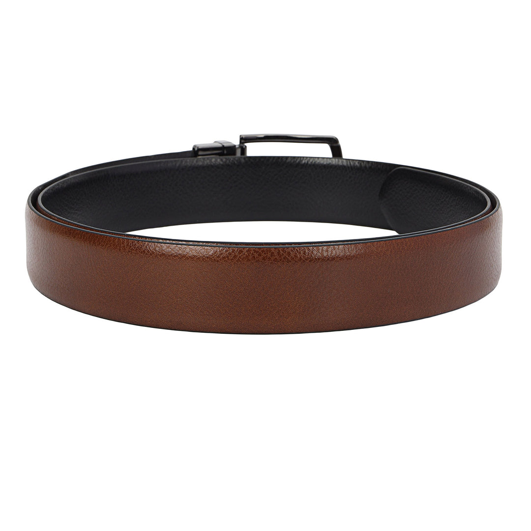 Pebble Leather Men's Gift Set - Black & Cognac