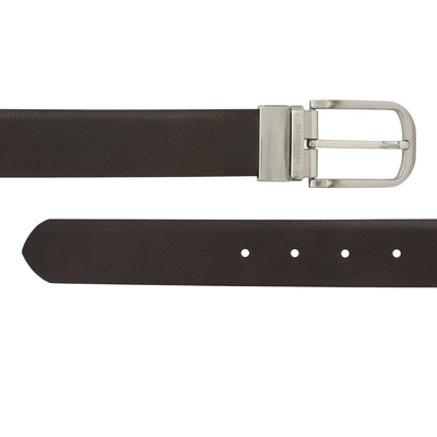 Chocolate Black Franzy Leather Mens Wallet & Belt Gift Set