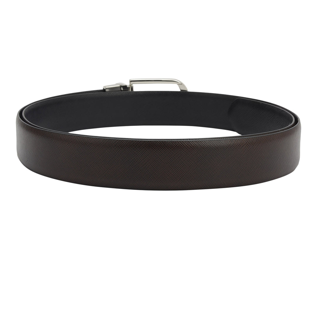 Chocolate Black Franzy Leather Mens Wallet & Belt Gift Set