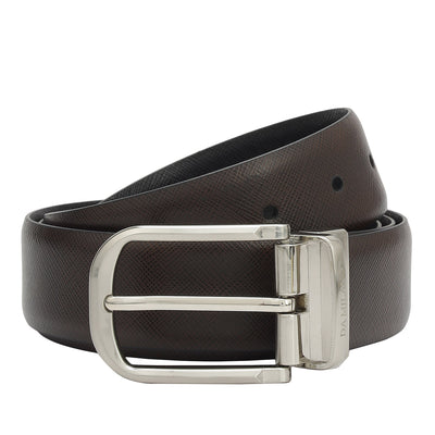 Chocolate Black Franzy Leather Mens Wallet & Belt Gift Set