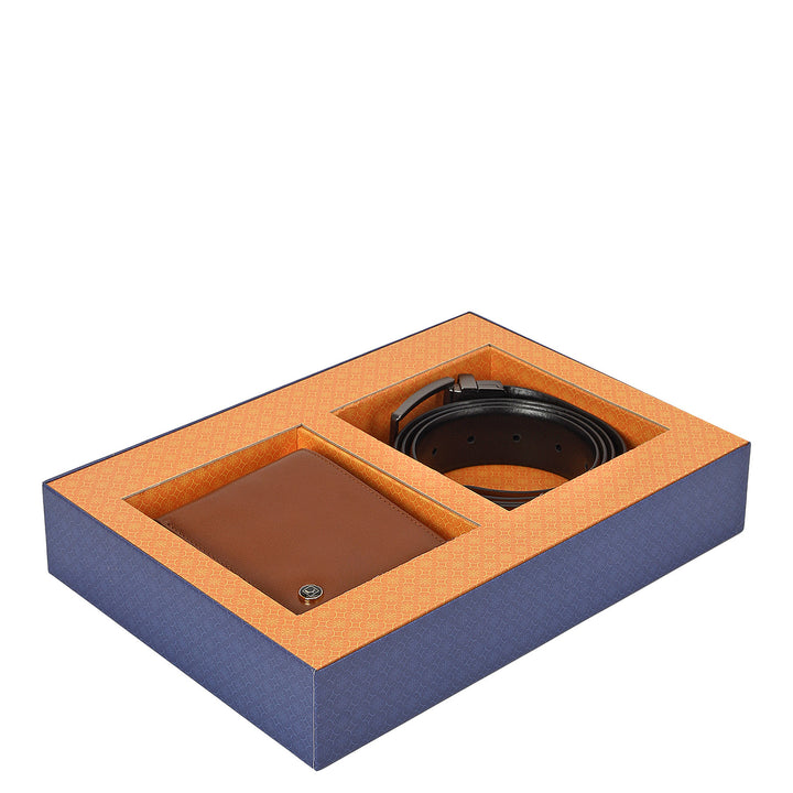 Online Exclusive Men's Gift Set - Cognac & Black