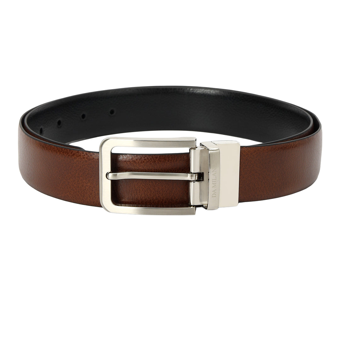 Pebble Leather Men's Gift Set - Cognac & Black