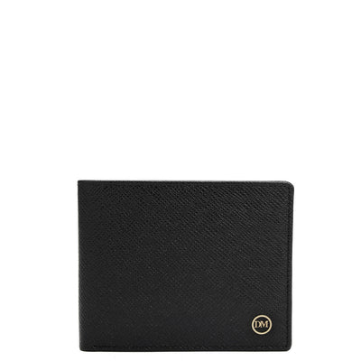 Black Saffiano Franzy Leather Mens Wallet & Belt Gift Set