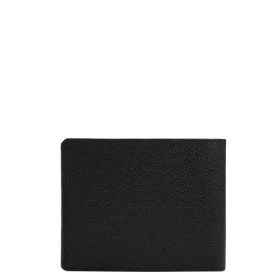 Black Saffiano Franzy Leather Mens Wallet & Belt Gift Set