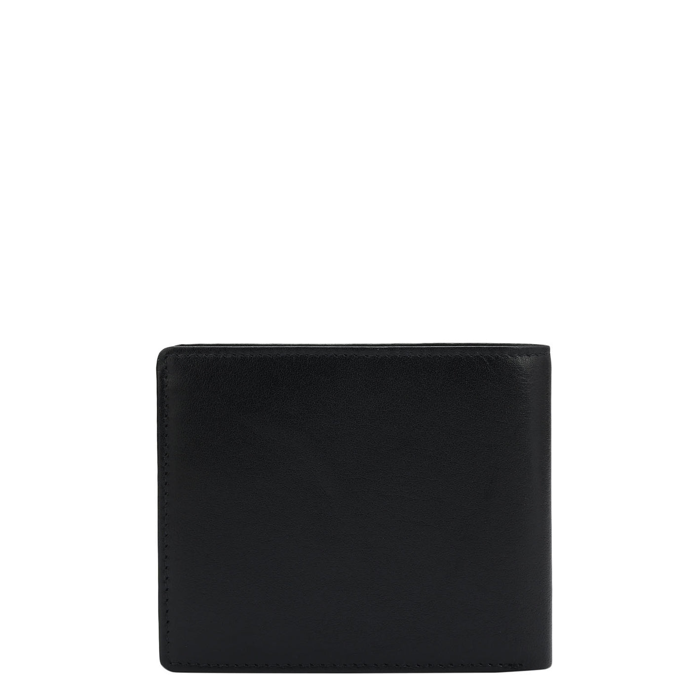 Black Plain Leather Mens Wallet & Belt Gift Set