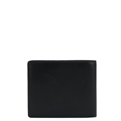 Black Plain Leather Mens Wallet & Belt Gift Set