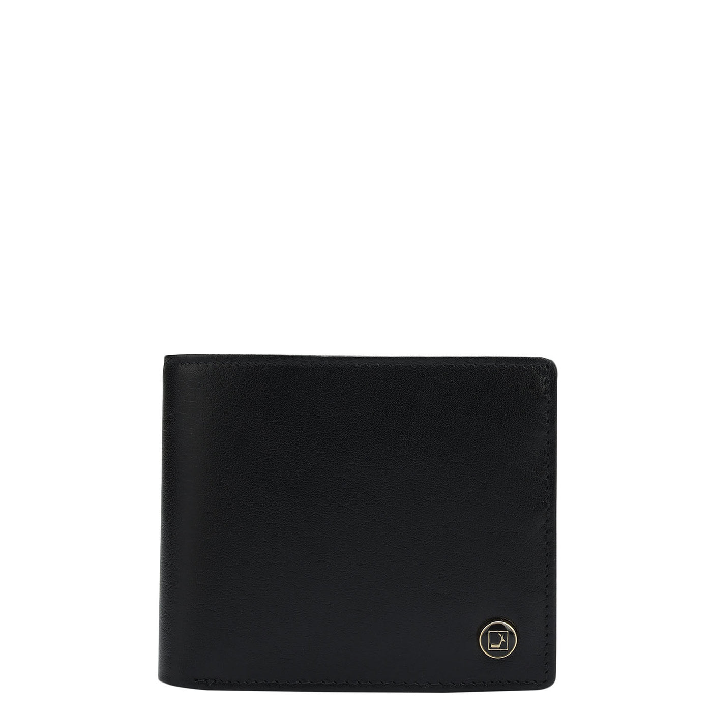 Black Plain Leather Mens Wallet & Belt Gift Set