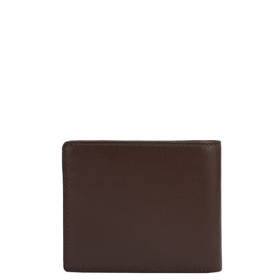 Brown Plain Leather Mens Wallet & Belt Gift Set