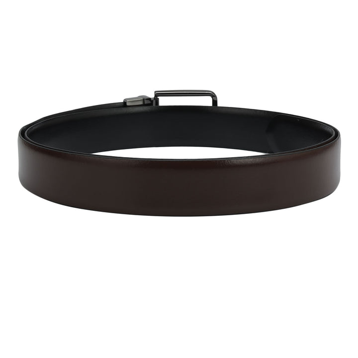 Brown Plain Leather Mens Wallet & Belt Gift Set