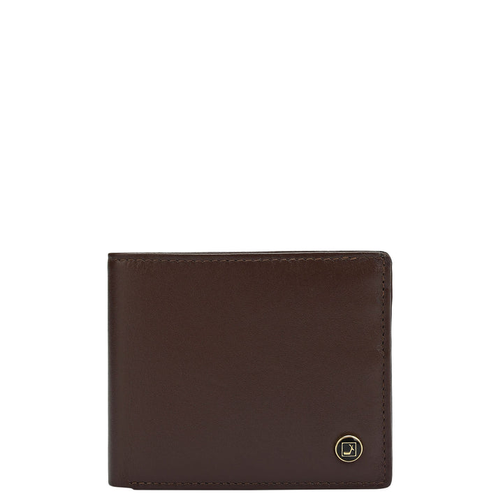 Brown Plain Leather Mens Wallet & Belt Gift Set