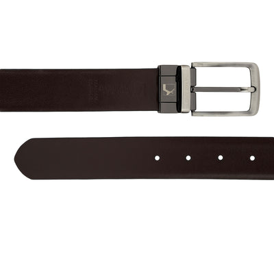 Black Plain Leather Mens Wallet & Belt Gift Set