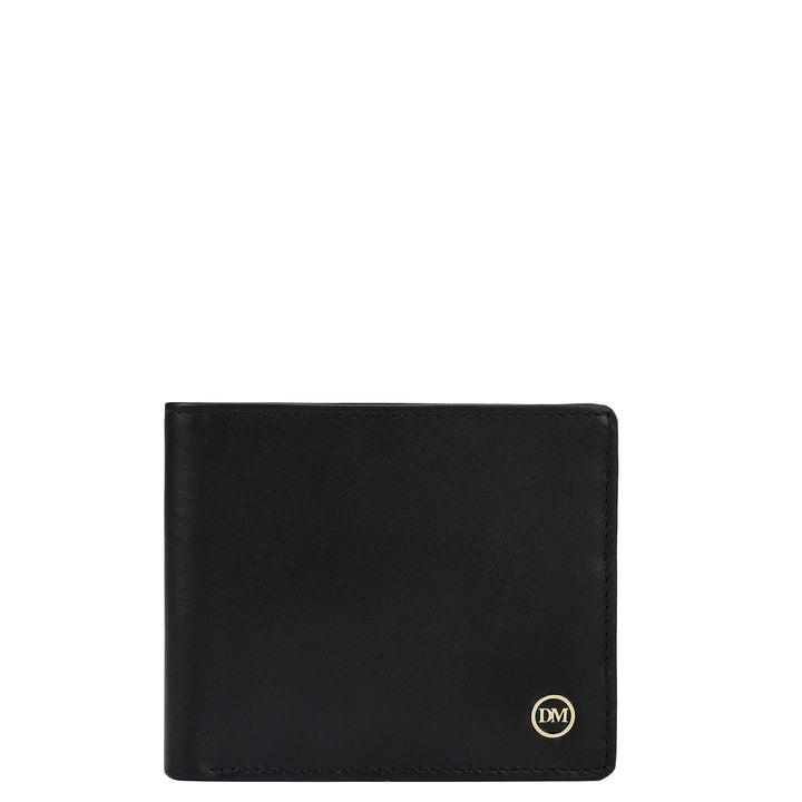 Black Plain Leather Mens Wallet & Belt Gift Set