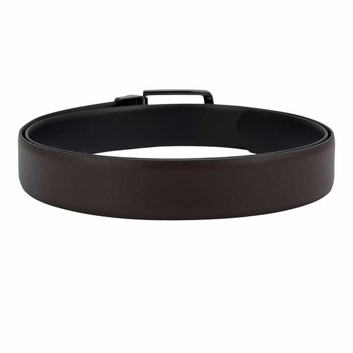 Brown Plain Leather Mens Wallet & Belt Gift Set