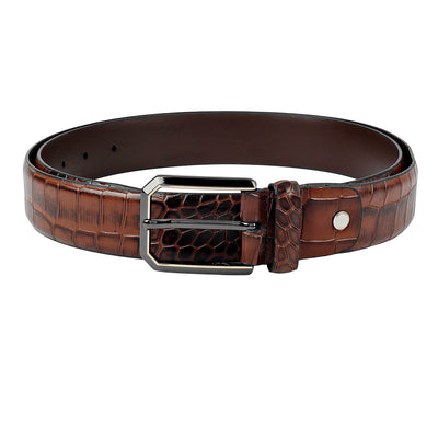 Date Croco Leather Mens Wallet & Belt Gift Set