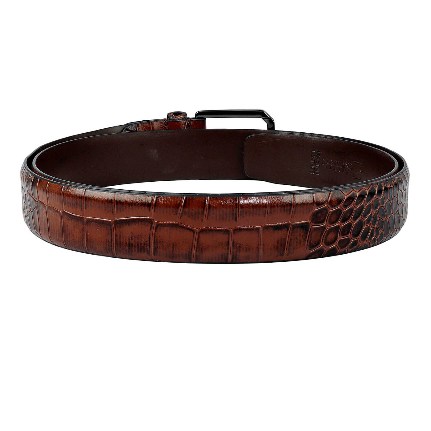 Date Croco Leather Mens Wallet & Belt Gift Set