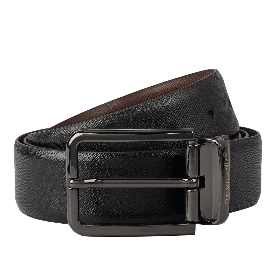 Black Saffiano Franzy Mens Wallet & Belt Gift Set