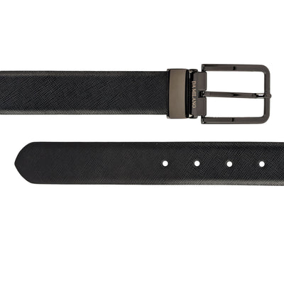 Black Saffiano Franzy Mens Wallet & Belt Gift Set