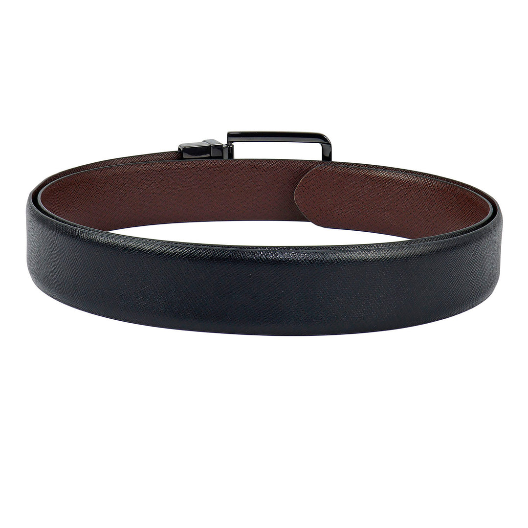 Black Saffiano Franzy Mens Wallet & Belt Gift Set